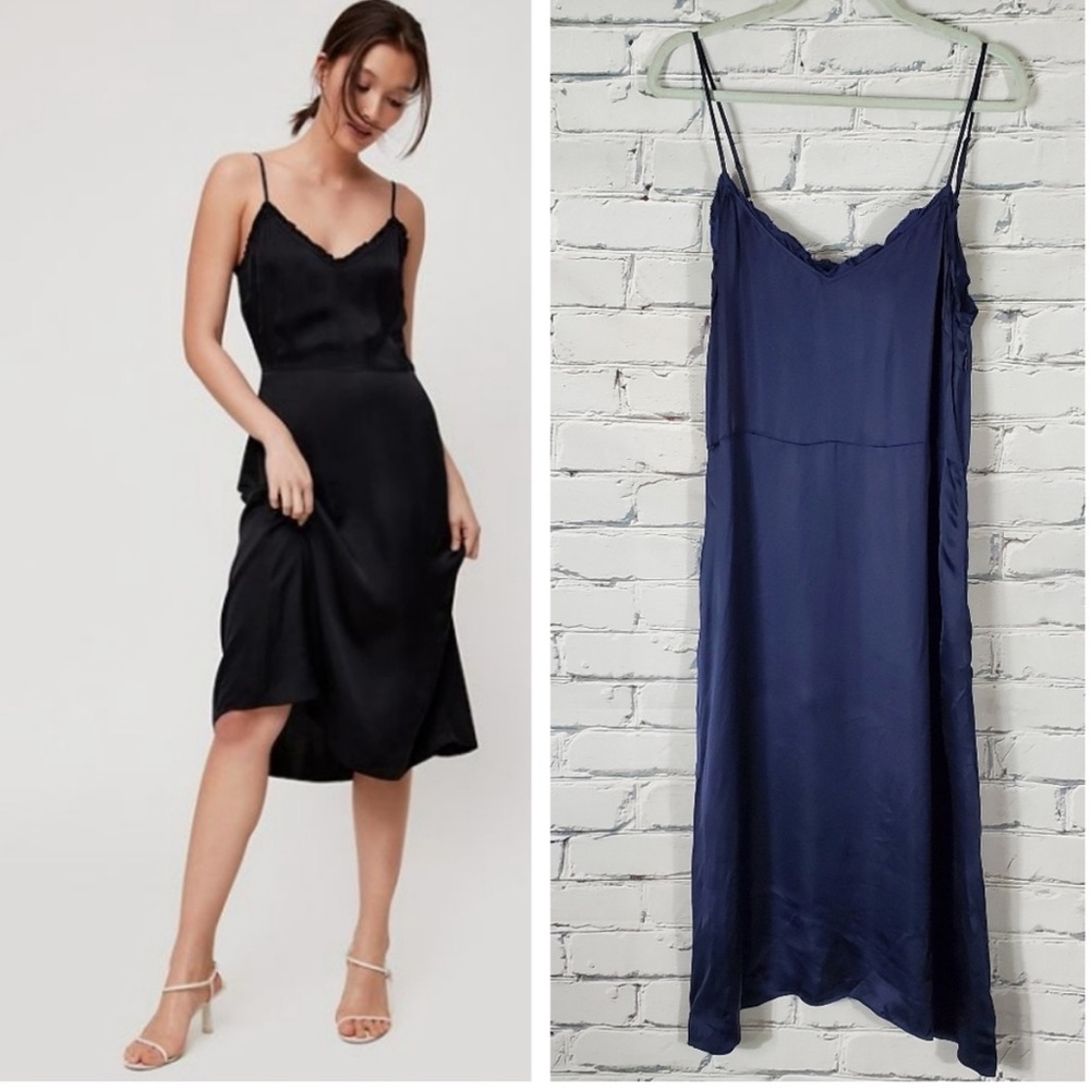 Aritzia Black and Navy Midi Dresses